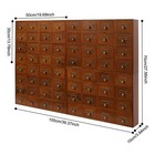 64-drawer Storage Cabinet Pine Wood Furniture Tabletop Storage Box For Home