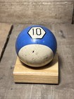 Antique Clay Number 10 Billiard Pool Ball Balls Direct Site Hexagon Blue White