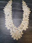 Large Antique Bobbin Lace Embroidered Neckline