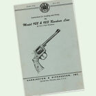 H r 922 923 Revolver Instructions Parts Owners Manual Maintenance Breakdown