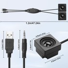 1 Pair Mini Computer Speakers Usb Powered 3 5mm Stereo For Laptop Pc 3 9 Ft