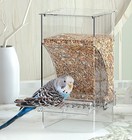 Kenond No Mess Bird Feeder Water Dispenser Set automatic Parrot Feeder Cage Blue