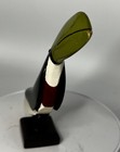 Vintage Hand Carved Wooden Toucan Bird Letter Memo Photo Holder Folk Art Brazil