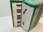 Vintage Ussr Small Miniature Green Piano Accordion Malish Soviet Kids Instrument