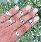 Gift Black Onyx Gemstone 925 Sterling Silver Plated Adjustable Lot Coffin Rings