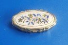 Vintage Silver Tone Floral Pill Box With Two  2  Compartments