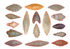  16  Choice Small Assorted Neolithic Points W case  Ancient African Artifacts
