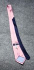 New Tommy Hilfiger Neck Tie Mens Pink Blue Silk Woven Two Tone Necktie Neckwear
