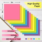 Post It Notes Pop-up  Sticky Notes  3x3 Inches  12 Pads  Bright Colors Self-st  