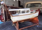 1930s Hand Made Wood Cabin Cruiser Rc Pond Boat