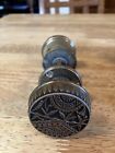 Antique 1880   s Brass Bronze Door Knob Set Pair With Rosettes Eastlake Victorian