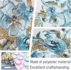 Colorful Flower Fabric Beaded Lace Applique 3d Embroidered Flower Fabric Patc   