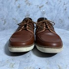 Skechers Lanson Men s Size 12 Shoes Brown White Leather Comfort Casual Sneakers