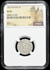Ngc Xf40  Poland 1622 King Sigismund Iii  Silver 3p 3 Polker Coin 1587-1632 Ad
