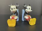 Antique Mickey Mouse Cast Iron Coin Bank Bookends - Original