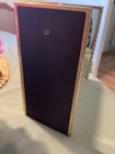 Vintage Brass Tri-fold Folding Mirror Vanity Table Top Or Wall Mount 14  Tall