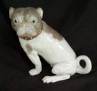 Pug Porcelain 10  Dog Figurine    dresden meissen Copy   museo Japan    sale   