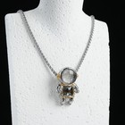 Astronaut Pendant Dual Meteorite Iron Pallasite Space Jewelry Gift Men Women