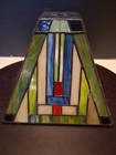Vintage Tiffany Style Mission Art Deco Stained Leaded Glass Lamp Shade Beautiful