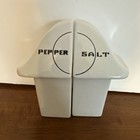 Vintage Salt And Pepper Shakers  White  Mid Century Modern