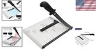 Guillotine Paper Cutter Heavy Duty 12 Inch Stack Trimmer Safety Lock Office