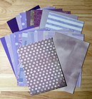 20  Pcs Purple Lavender Junk Journal Papers   Cardstock Scrapbook Collage 
