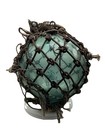 Glass Fishing Float Buoy Ball Vintage Hand Blown Large Blue 12  Dia 