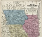 1860 Missouri - Iowa - Illinois  Map Original Burgess  Smith  10 5x8 5  Antique
