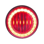  set 4  4  Round Led I-series Lumos Stop  Turn   Tail Lights Red Led clear Lens