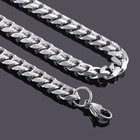18-40men Stainless Steel 3 4 5 6 8mm Silver Miami Cuban Curb Chain Necklace 155