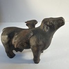 Vintage Cast Iron Flying Cow Door Stop   Bookend paper Weight   Hubley Style