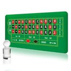 Poen 70 X 35 Inch Casino Roulette Tabletop Layout Mat With Win Marker And