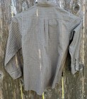 Orient Expressed Size 7 Button Down Dress Shirt Brown Green Tiny Gingham