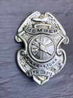 Rare Early Antique Fire Dept  Member Badge Pin Malvern Iowa Pre 1920 C Clasp Usa