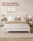 Vasagle Liry Collection - Farmhouse Nightstand Barn Door Set Of 2 Bedside Table