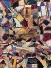 Crazy Quilt Velvet  Silk   Cotton Mother  Initials  Victorian  Luxury  Old Money