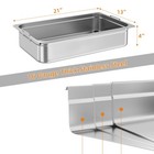 6 Pack Full Size Food Pan Stainless Steel 4 Inch Deep Nsf Catering Hotel Pan