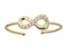 Christmas Gift 4 Womens Infinity Adjustable Simulated Diamond Toe Ring 925silver