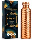34oz Pure Copper Water Bottle - Handmade Hammered Finish - Ayurvedic Health Usa