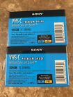 Lot 2 Vhs-c Sony Premium Grade Camcorder Video Cassette Tapes Maxell New Sealed