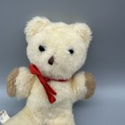 Vintage Eden Toys Teddy Bear Plush Stuffed Animal Red Bow Usa Toy