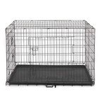 48  Pet Kennel Cat Dog Folding Steel Crate Animal Playpen Wire Metal With Tray