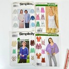 Vtg Lot Of 6 Uncut Sewing Patterns Simplicity Butterick Tops Shirts Tunics 90s