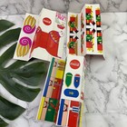 Coca Cola Vintage 90s Promotional Christmas Ornament Set Of 3 Paper Uncut Santa