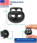12pcs Cord Lock  Double Hole Round Ball Plastic Spring Cord Locks  End Stopper F