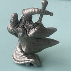 Spoontiques Pewter Wizard Figure 1987 Cmr590 - Owl  staff  Red Eyes Crystal Ball