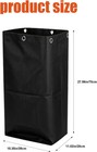 23 Gallon Industrial Janitorial Vinyl Cleaning Cart Bag 16 X 11 X 27 Inch Black