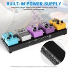 Strich Guitar Pedal Board W  Built-in Power 15x5 1  1 3lb Aluminum W  Cables Bag