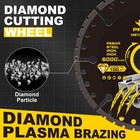 Diamond Cutting Wheel 4 1 2 Inch Metal Cut-off With 6000  Cuts On Rebar - 3 Pack