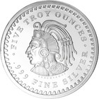 5 Oz  Golden State Mint Silver Round Aztec Calendar  999 Fine